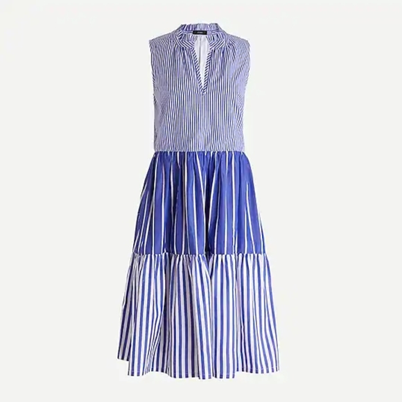 J. Crew Dresses & Skirts - Final Price J. Crew Tiered Popover Poplin Dress